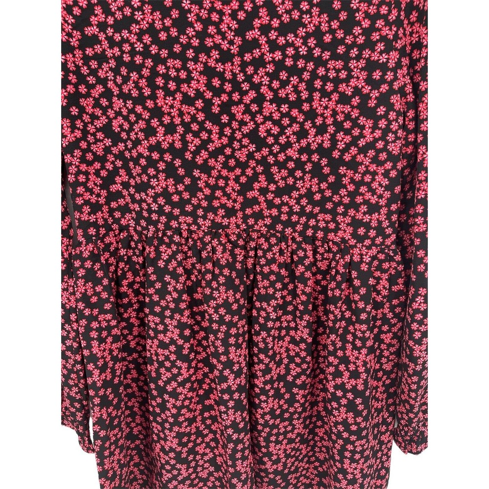 BP Black Graphic Blooms Long Sleeve Dress Size XSmall - Picture 4 of 12